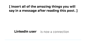 LinkedIn Blank Message