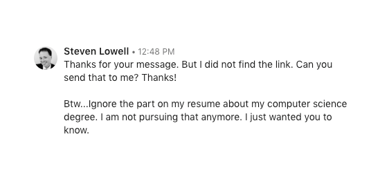 LinkedIn Reply Don't