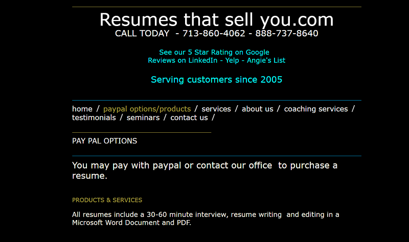professional resume writing services houston Resumes That Sell You - 800474