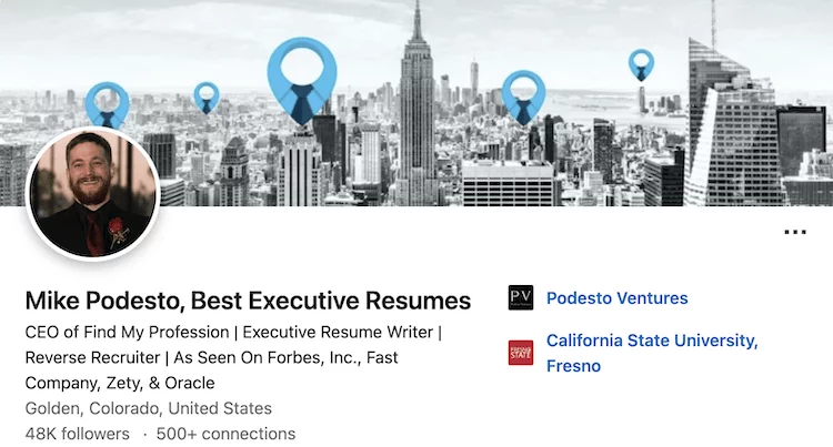 Mike Podesto LinkedIn Profile