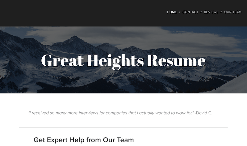 Great Heights Resume