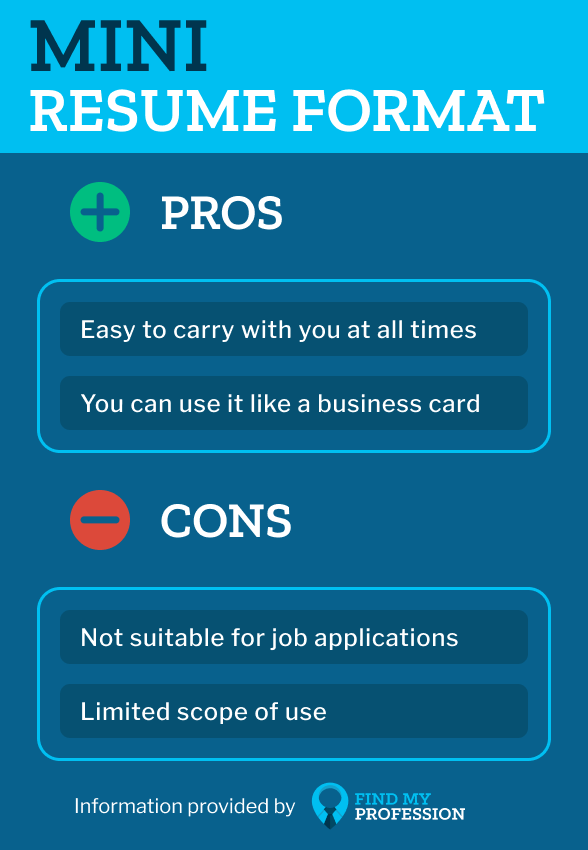 Mini Resume Format