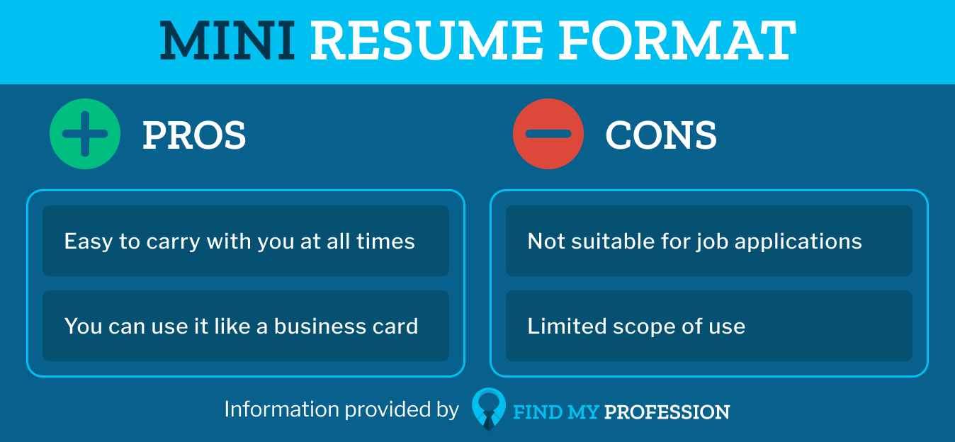 Mini Resume Format