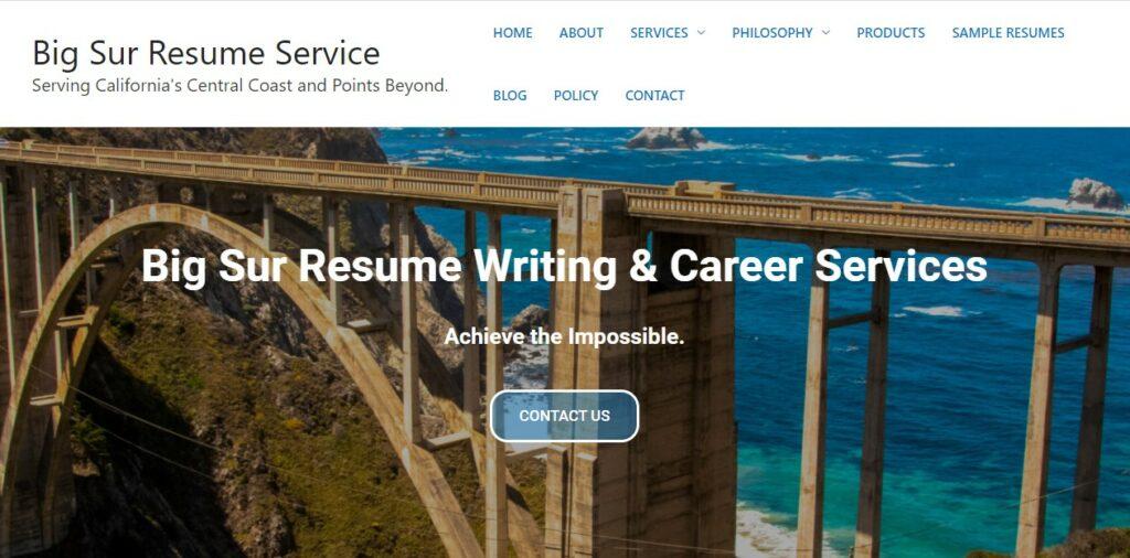Big Sur Resume Writing - Best Entry-Level Resume Writing Service