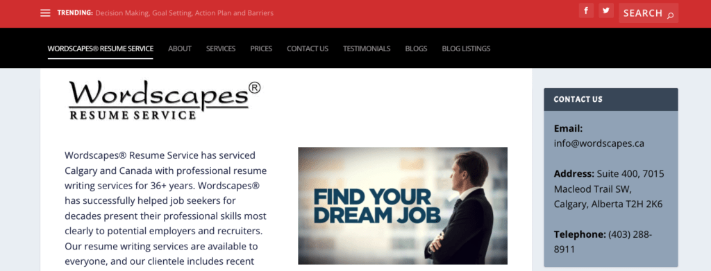 Wordscsapes Resume Service - Best Calgary Resume Service
