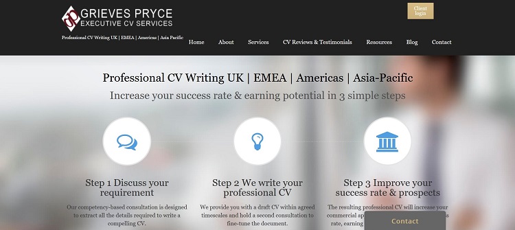 Grieves Pryce Executive CV Services - Best Norway CV Service
