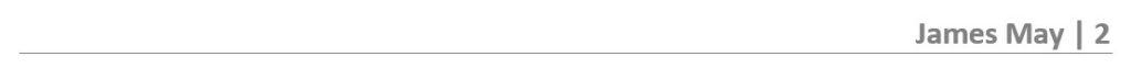 Resume header example