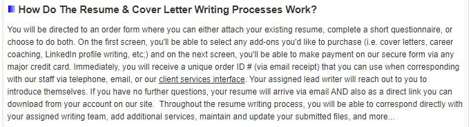 ResumeWritingGroup.com writing process