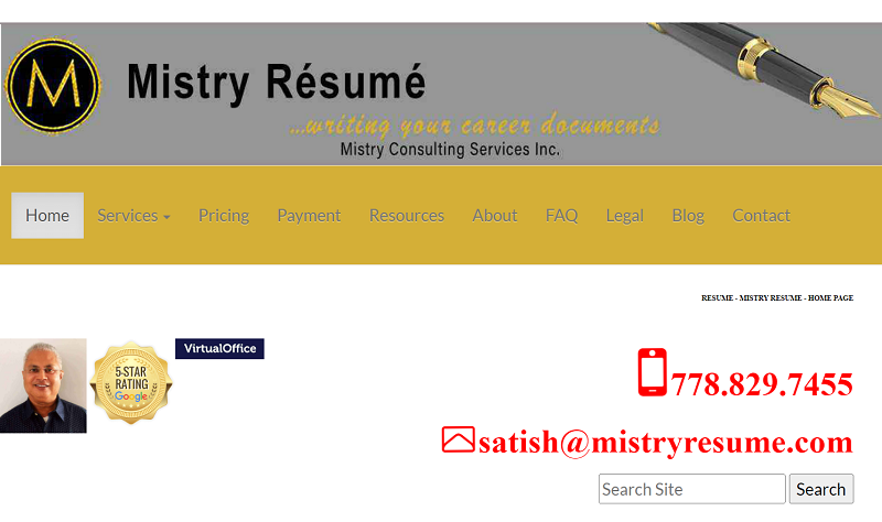 Mistry Resume writing service - 800474