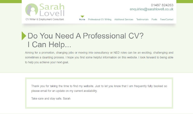 best cv writing service london Sarah Lovell 800474