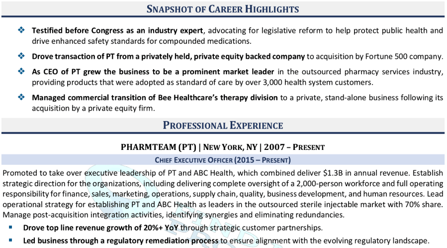 Sample Resume with Color