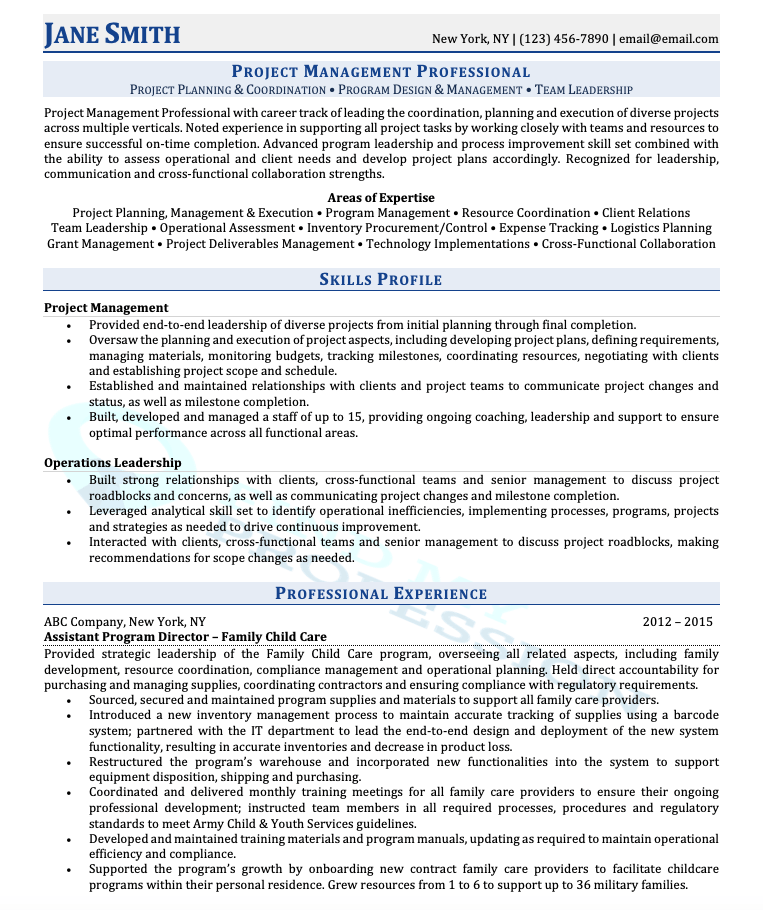 Combination Resume Sample