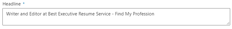 Edit Linkedin headline