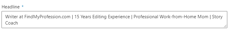 Good LinkedIn headline example