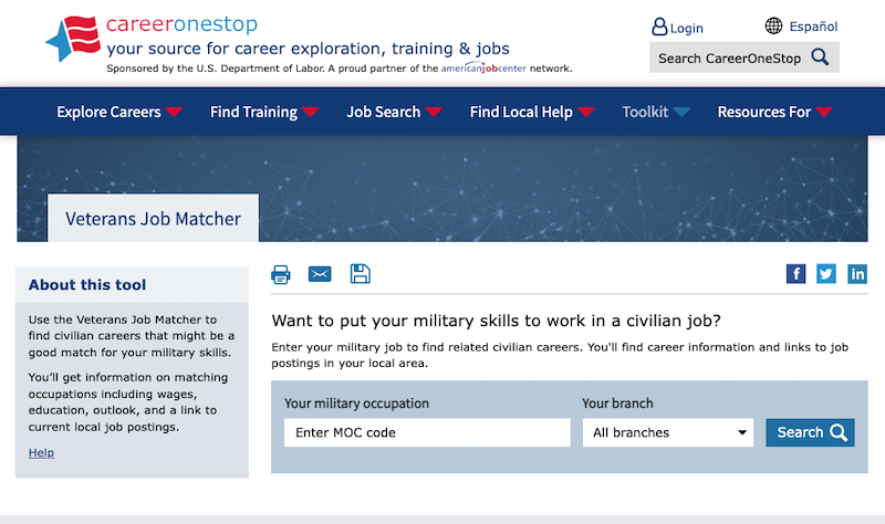 CareerOneStop - Veteran Jobs