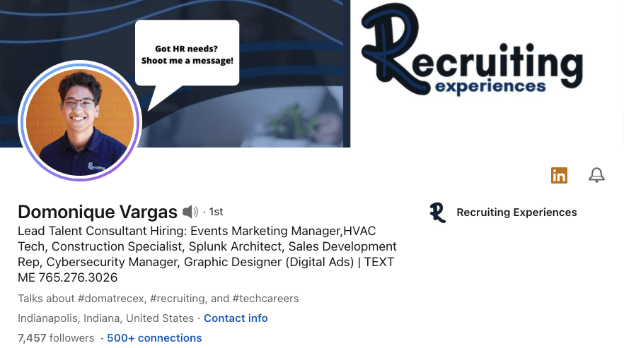 Domonique Vargas - National Recruiter Day Winner 2023