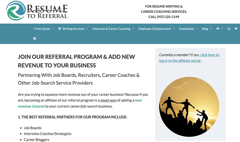 Resume to Referral - Affiliate Program