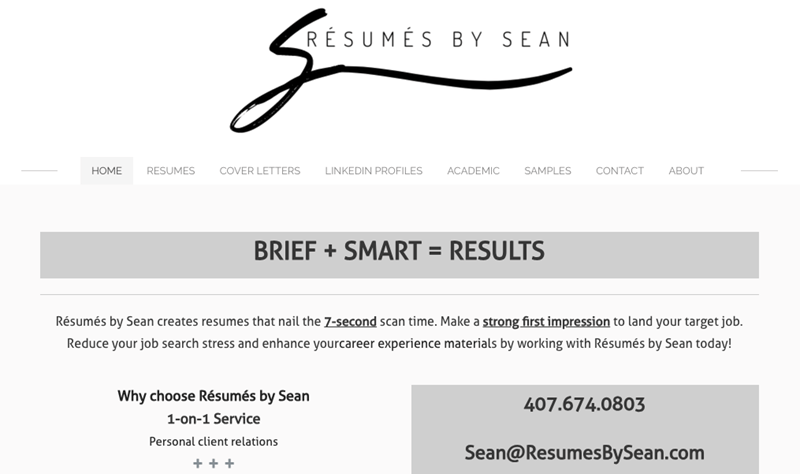 Resumes by Sean