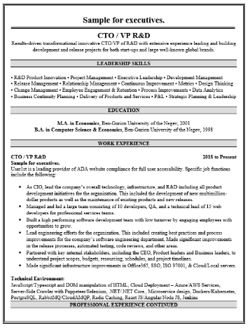Superstar Resume Sample